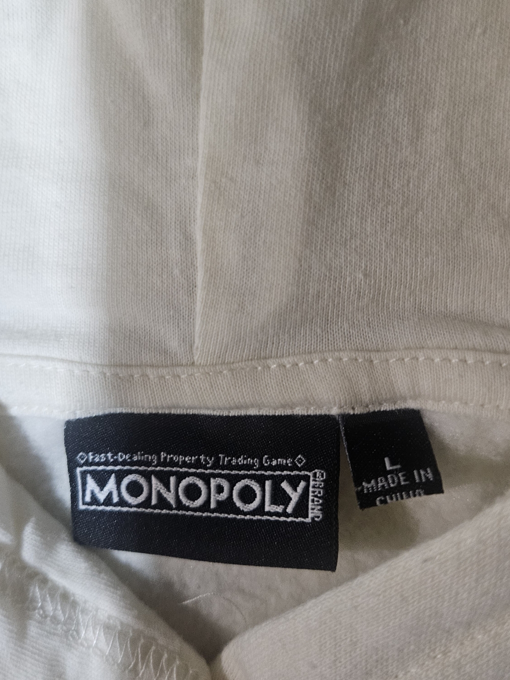 Monopoly Women's White Hoodie Sweatshirt